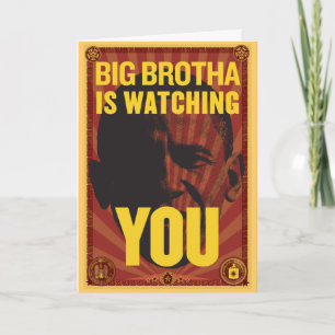 Big Brotha te está mirando la tarjeta de cumpleaño