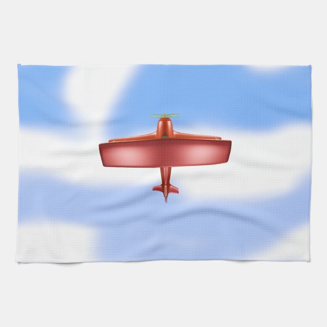 Big Guay Adventurous Volying Plane Kitchen Toalla (Horizontal)