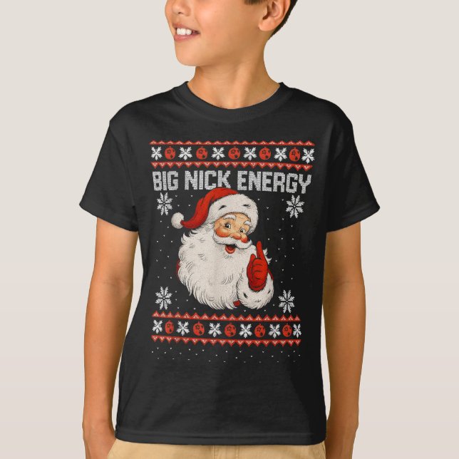 Big Nick Energy Santa Xmas Ugly Christmas Sweater  (Anverso)