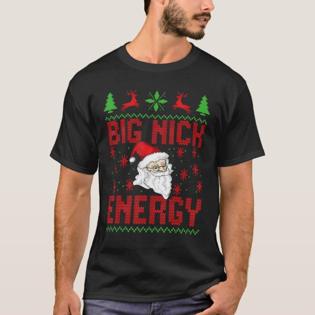 Big Nick Energy ugly Christmas Sweater Festival Co (Anverso)