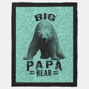 Big Papa Bear-Black Frame Text & Polar Bear