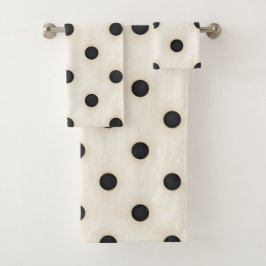 Big Polka Dots Black & Antique White