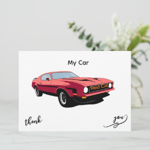 Big Red Car – Mi Invitación de Diseño de Coche