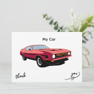 Big Red Car – Mi Invitación de Diseño de Coche