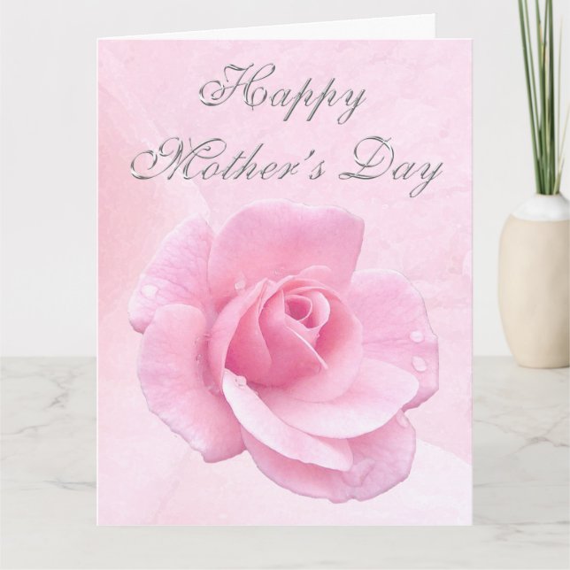 BIG Rosa Personalizado bellas tarjetas del día de  (Anverso)