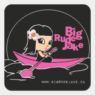 Big Rude Jake Pink Canoe Pegatina