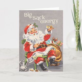 Big Sack Energy - divertida tarjeta de Navidad vin