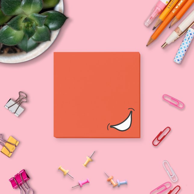 Big Smile Post, nota (Big Smile Post It Notes Orange)