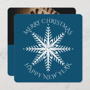 Big Snowflake   TARJETA de Navidades fotográficos 