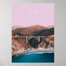 Big Sur, arte de viajes de California