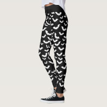 Big White Bats Pants Leggings