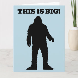 BIGFOOT BIRTHDAY Tarjeta de felicitación grande