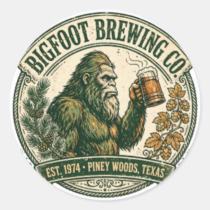 Bigfoot Brew Co. Etiqueta Vintage
