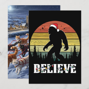 Bigfoot Divertido de Navidad con Gorro de Santa