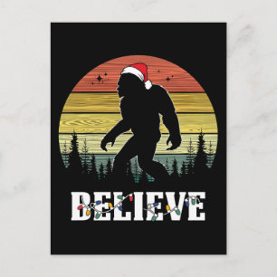 Bigfoot divertido de Navidad con sombrero de Santa