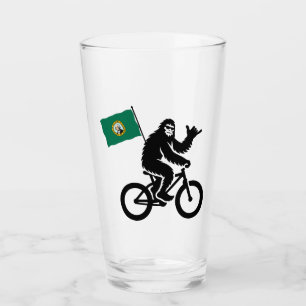 Bigfoot en bicicleta bandera de Washington