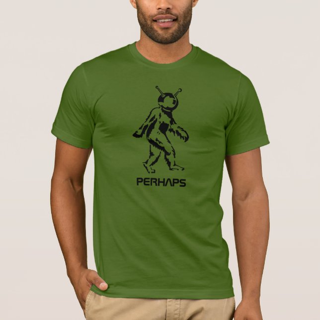 BIGFOOT ES UN EXTRANJERO, la CAMISETA (oscura en (Anverso)