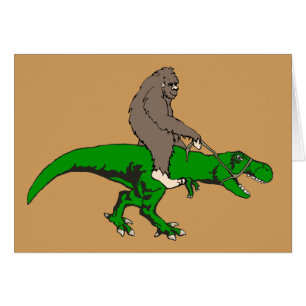 Bigfoot que monta T Rex