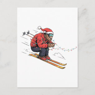 Bigfoot Sasquatch Esquí Navidad Hielo Esquí