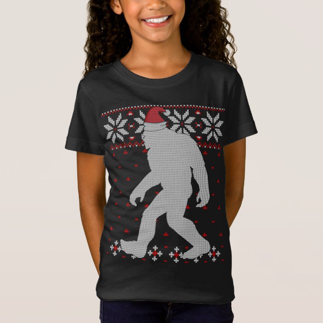 Bigfoot Sasquatch Navidades feos Sweater Bigfoot (Anverso)