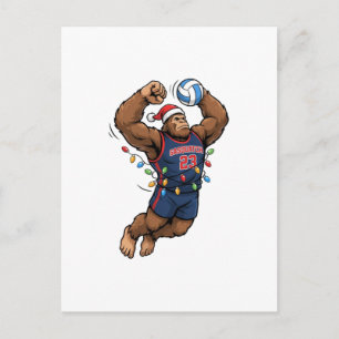 Bigfoot Sasquatch Voleibol Navidad Deporte
