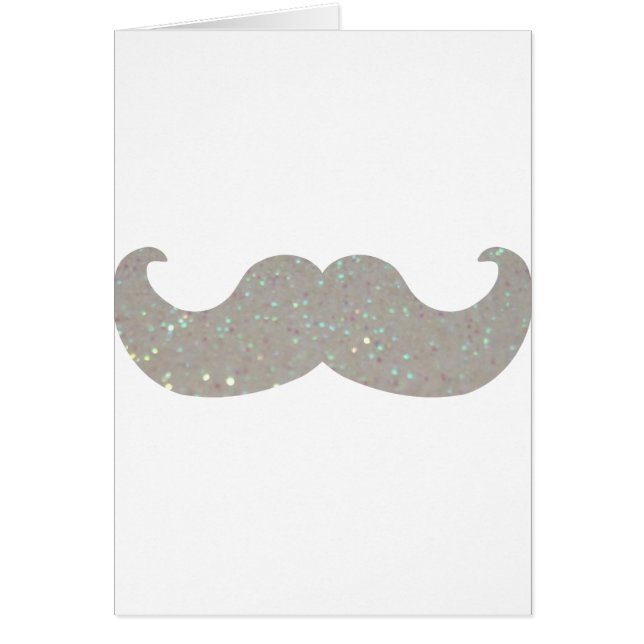 Bigote blanco de Bling (falso gráfico del (Frente)