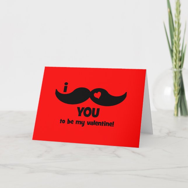 ¡Bigote I usted a ser mi tarjeta del día de San (Anverso)