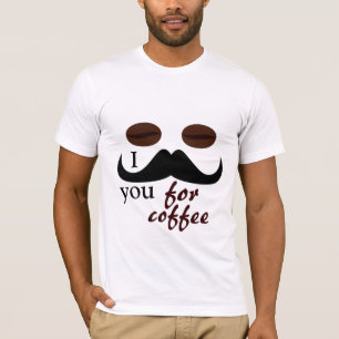 Bigote I usted para la camiseta del café
