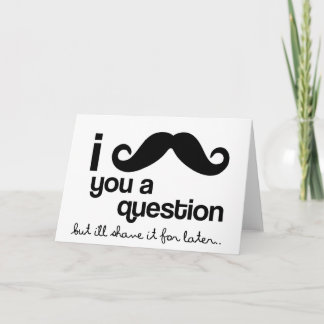 bigote i usted una tarjeta de la pregunta