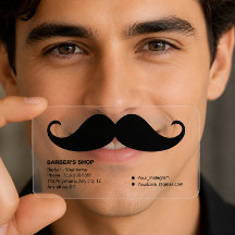 Bigote negro creativo transparente