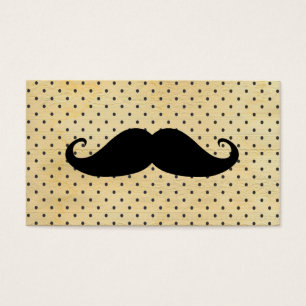 Bigote negro divertido en lunares del amarillo del