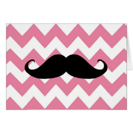 Bigote negro divertido y modelo rosado de Chevron