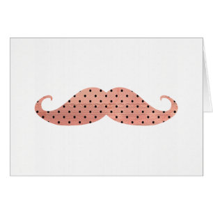 Bigote rosado divertido de los lunares
