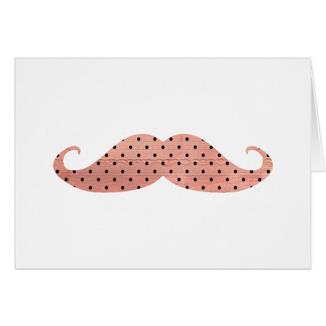 Bigote rosado divertido de los lunares (Anverso (Horizontal))