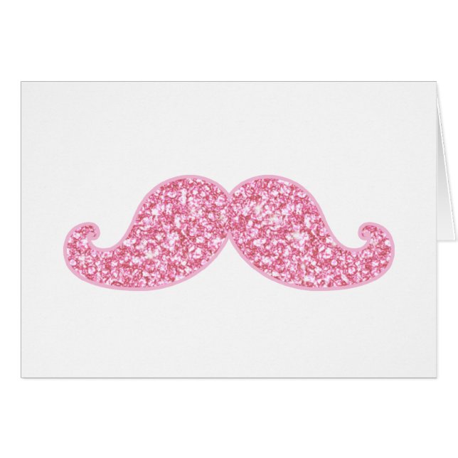 BIGOTE ROSADO FEMENINO DEL PURPURINA IMPRESO (Anverso (Horizontal))