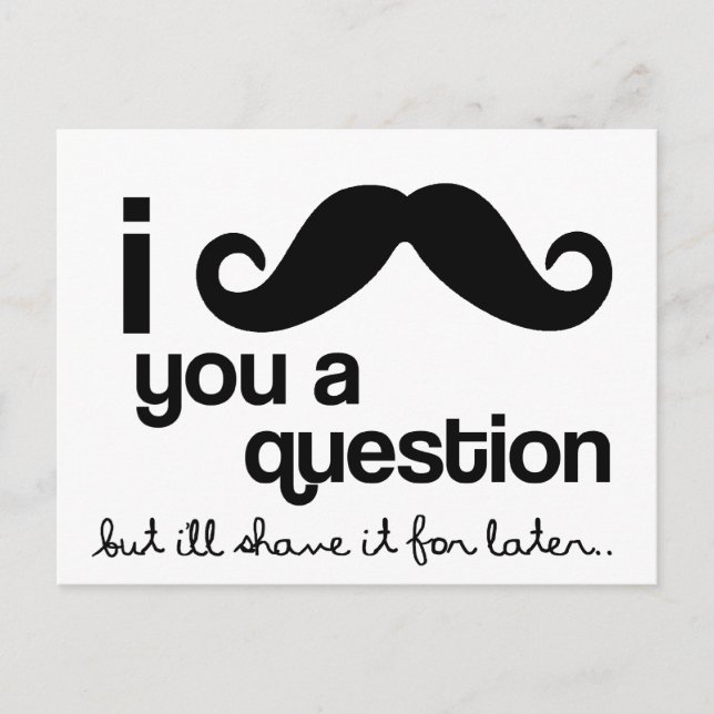bigote una postal de preguntas (Anverso)