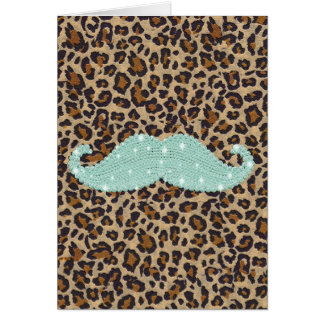 Bigote y estampado de animales verdes verde