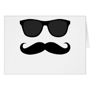 Bigote y regalo negros del humor de las gafas de