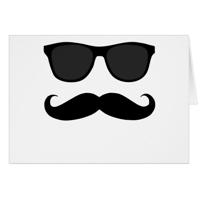 Bigote y regalo negros del humor de las gafas de (Anverso (Horizontal))