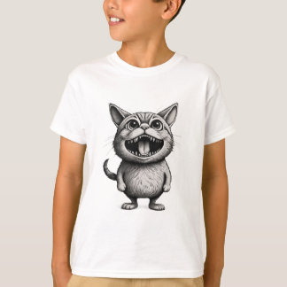 “Bigotes Salvajes - Camiseta de Gato de Dibujos An