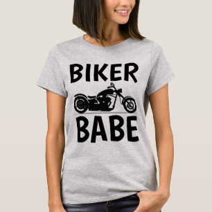 BIKER BABE, Camisetas de motocicleta para damas
