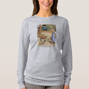 Biker Chicas mujeres camisa gris de manga larga