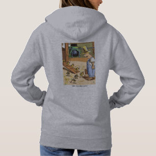 Biker Chicas mujeres sudaderas grises en la espald