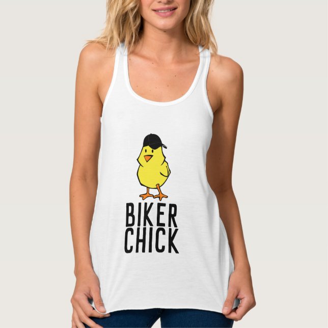 BIKER CHICK, camisetas para motocicletas para dama (Anverso)