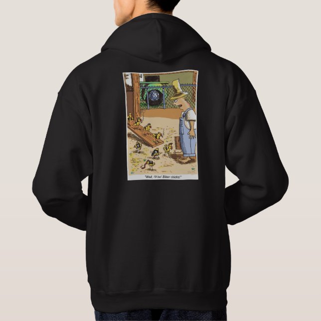 Biker Chicks sudadera encapuchada negra (Reverso)