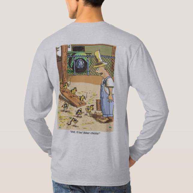 Biker Chicles camisa gris de manga larga (Reverso)