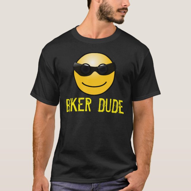 Biker Dude, camisetas de moto, divertida (Anverso)