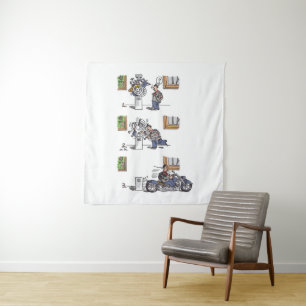 Biker en el tapiz del museo