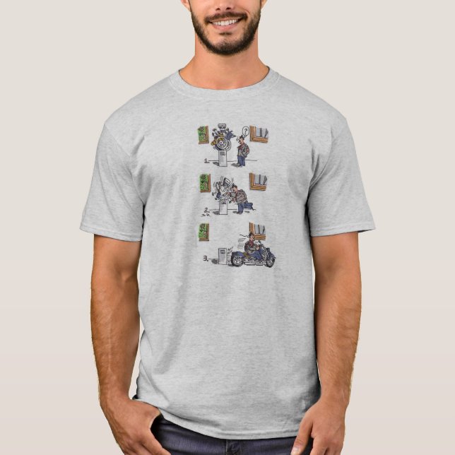 Biker en la camiseta gris del Museo (Anverso)