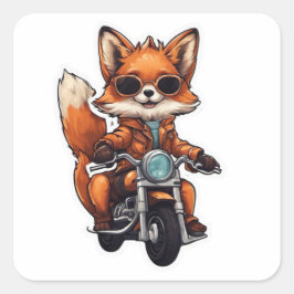 Biker Fox Pegatina